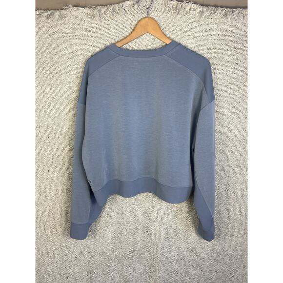 Athleta Sweatshirt Women’s L Cropped Super Soft Blue Athleisure Cozycore - Picture 7 of 10